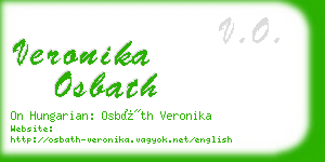 veronika osbath business card